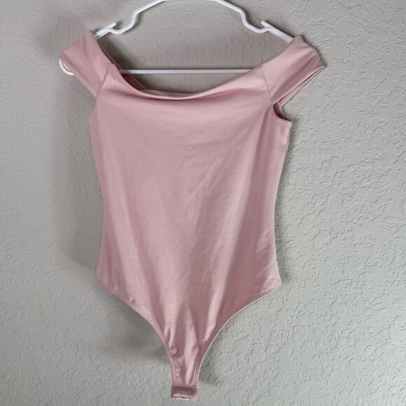 Free People Off to the Races Boatneck Bodysuit in Ballet Slipper Size XS NWT - Picture 2 of 10